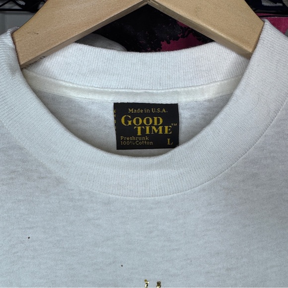 Vintage Smiling Sun Astrology Glitter Good Time Short Sleeve T-shirt Sz Large - Picture 5 of 5